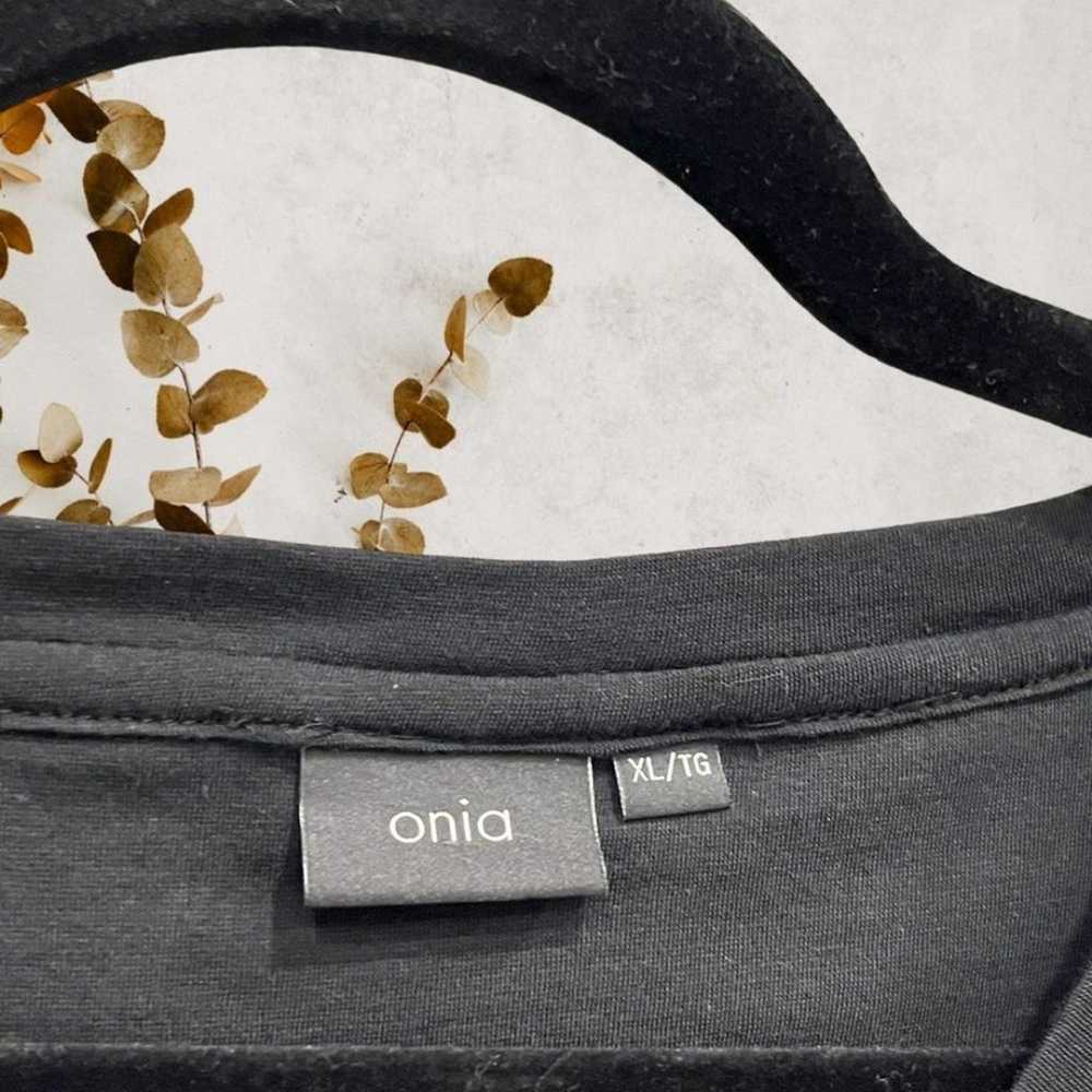 Onia Men’s Black V Neck Cotton T-Shirt Size XL - image 3
