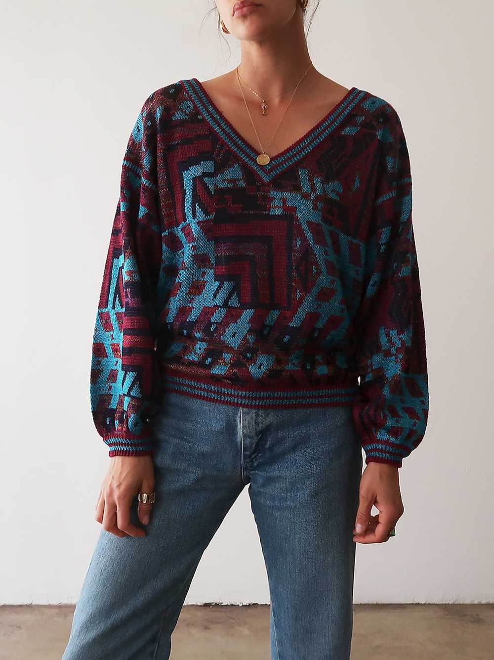 Ungaro V-Neck Sweater - image 4