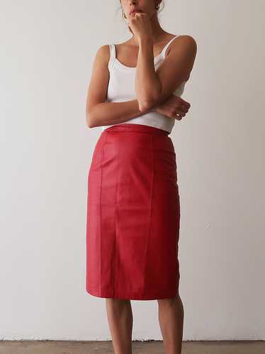 Red Leather Skirt