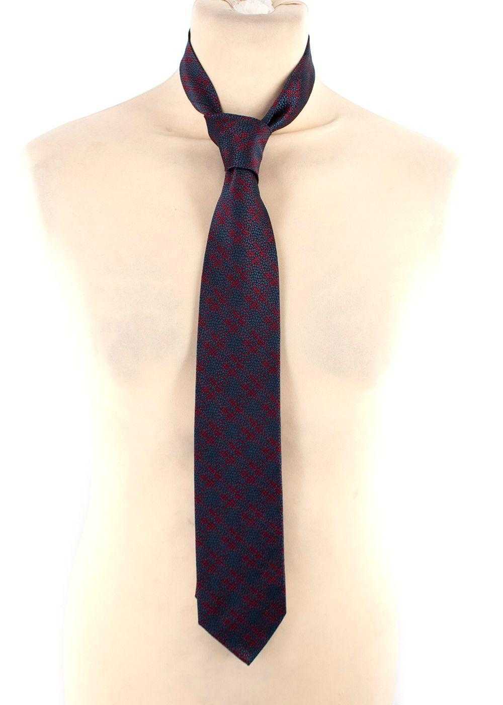 Managed by hewi Charvet Navy and Red Pattern Tie - image 3