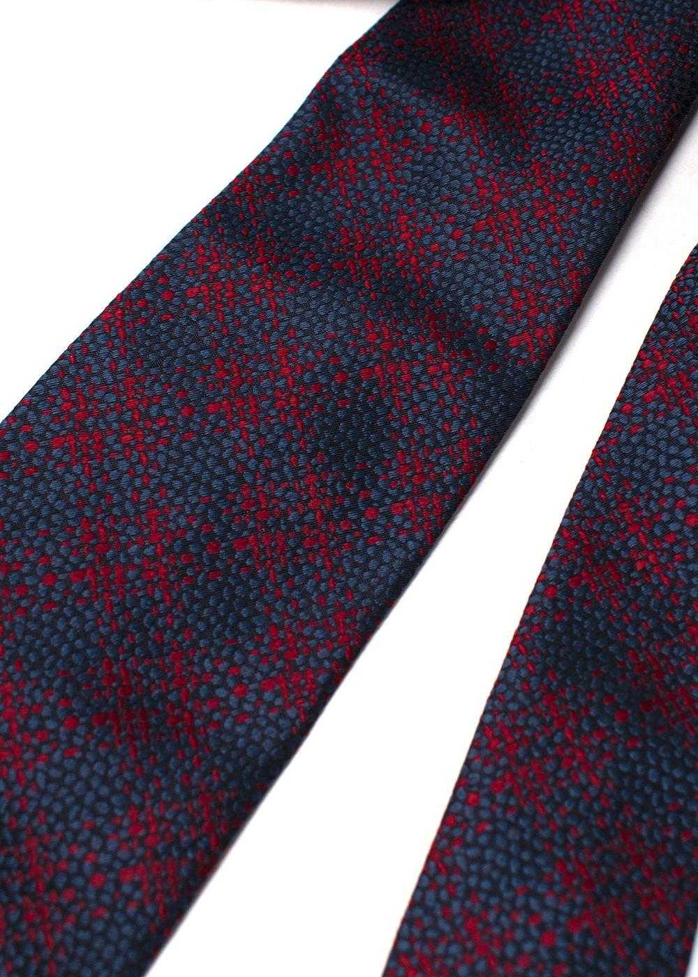 Managed by hewi Charvet Navy and Red Pattern Tie - image 6