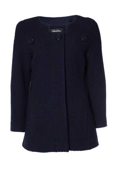 Product Details Chanel Navy Blue Wool Coat