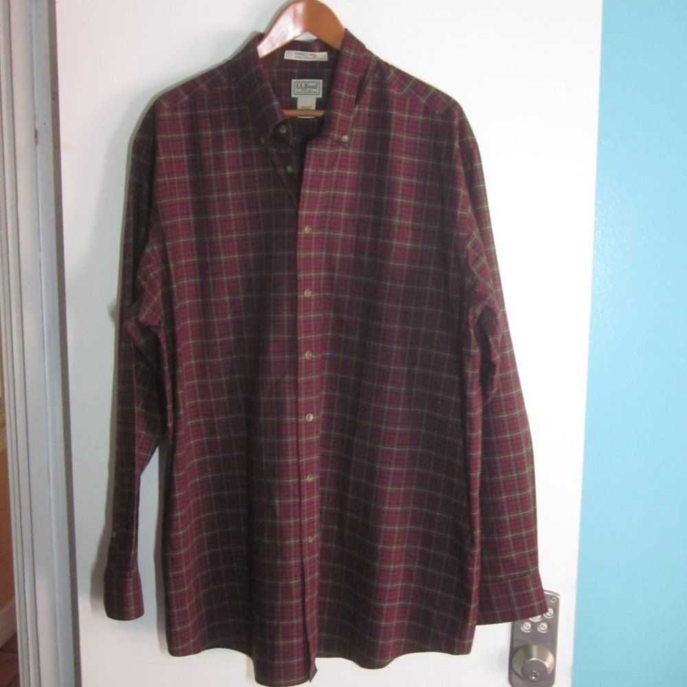 Outdoor Life L.L.Bean Shirt Size XL Tall Red Plai… - image 10