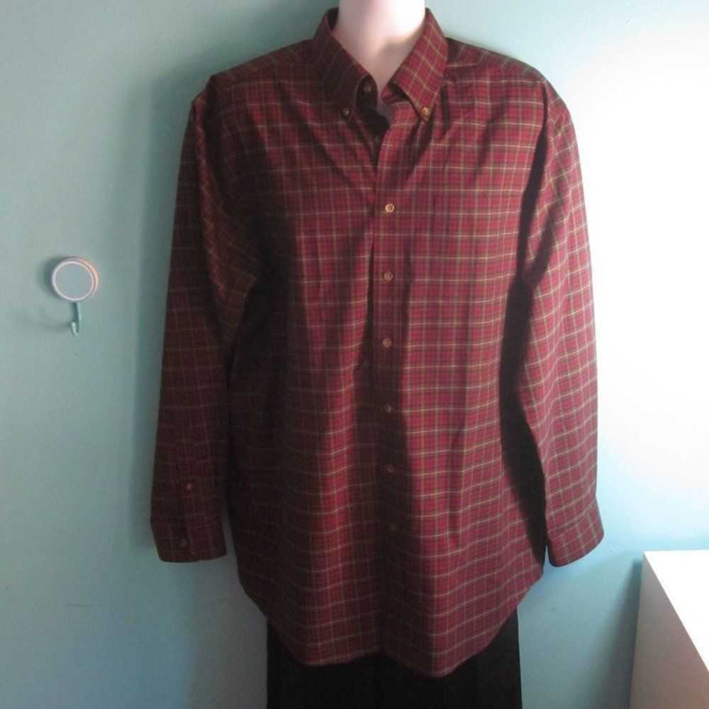 Outdoor Life L.L.Bean Shirt Size XL Tall Red Plai… - image 1