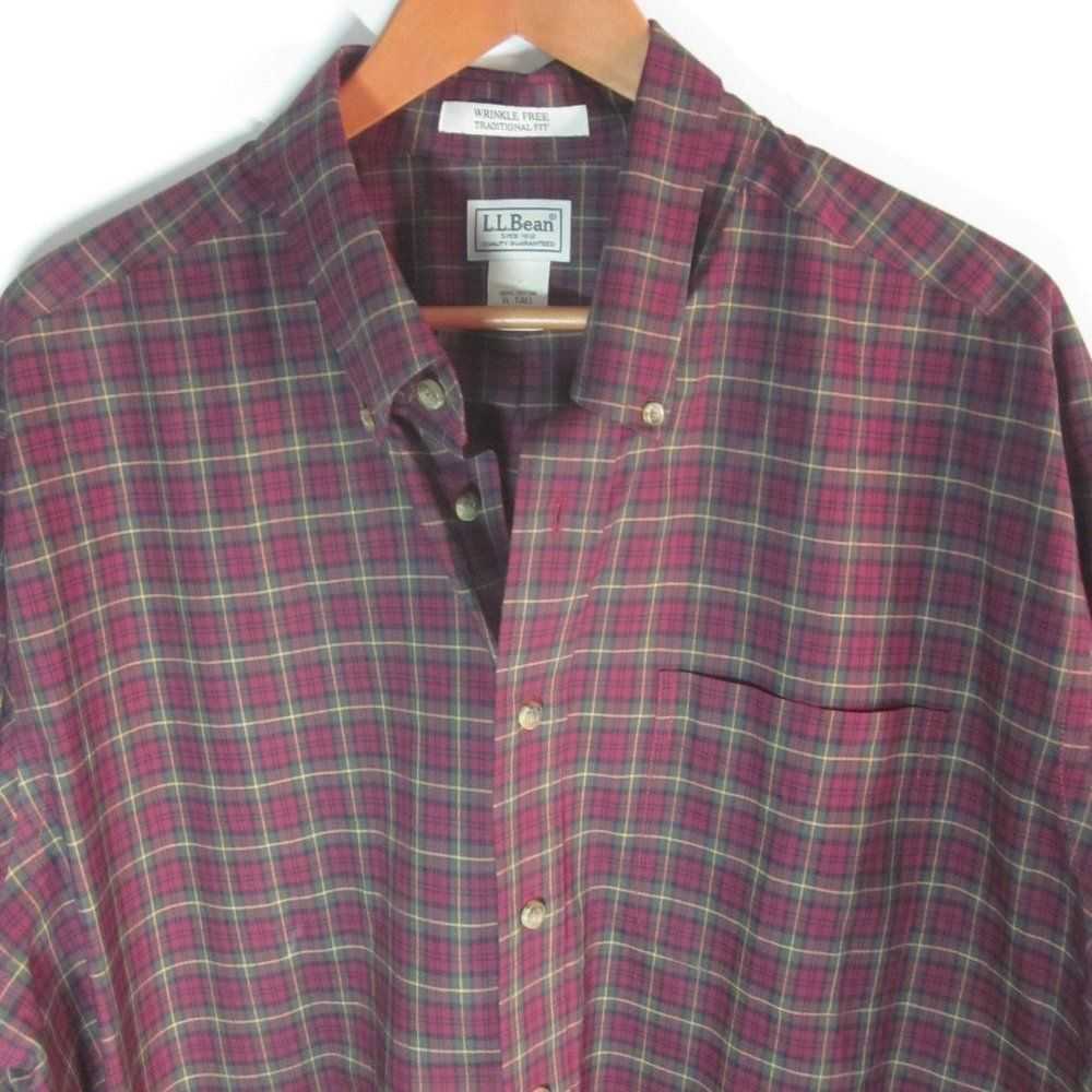 Outdoor Life L.L.Bean Shirt Size XL Tall Red Plai… - image 2