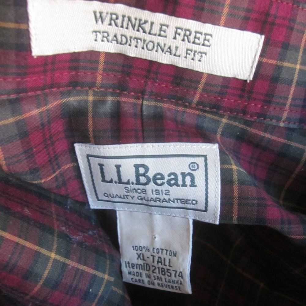 Outdoor Life L.L.Bean Shirt Size XL Tall Red Plai… - image 5