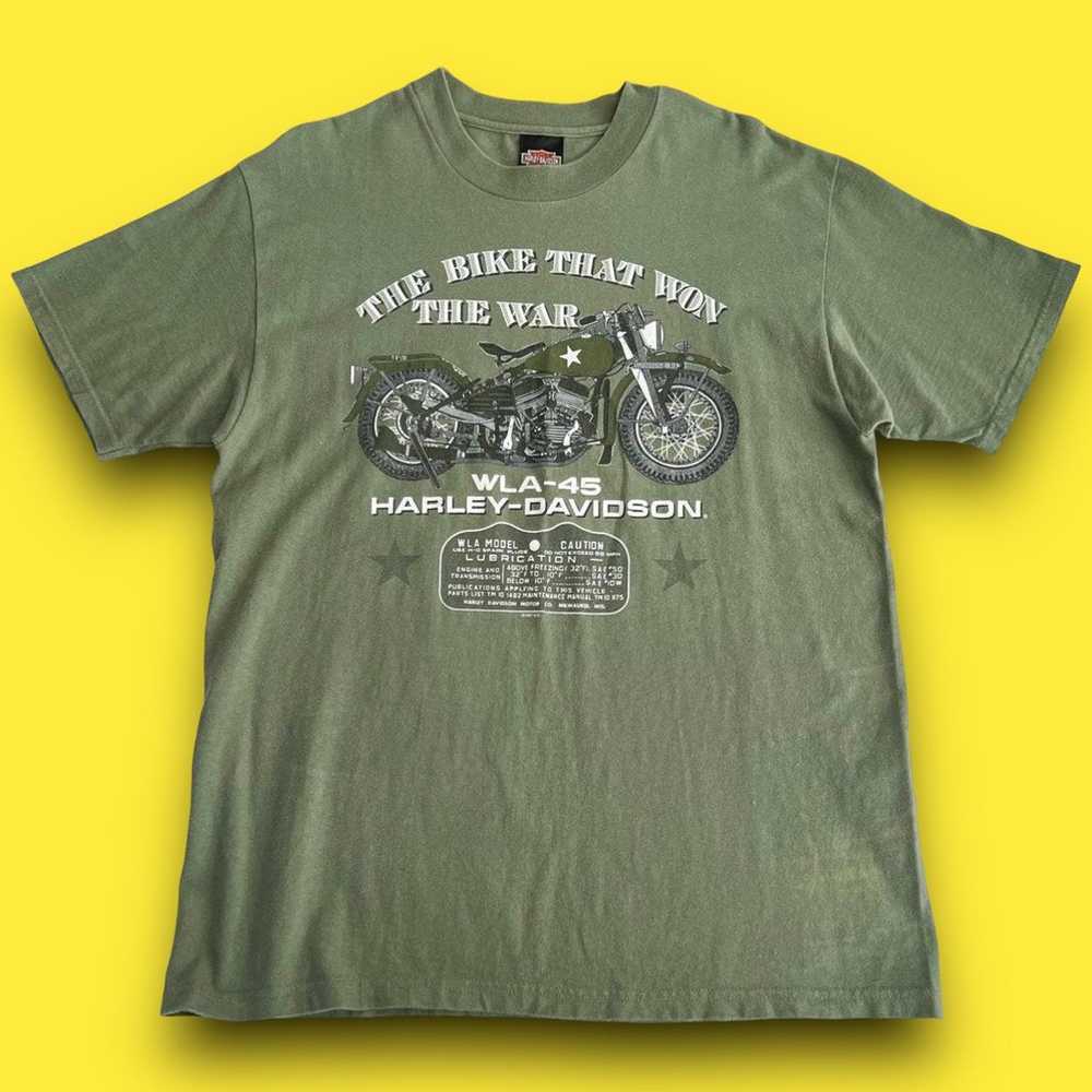 Harley Davidson WLA-45 Shirt Tee Motorcycle 90s 1… - image 2