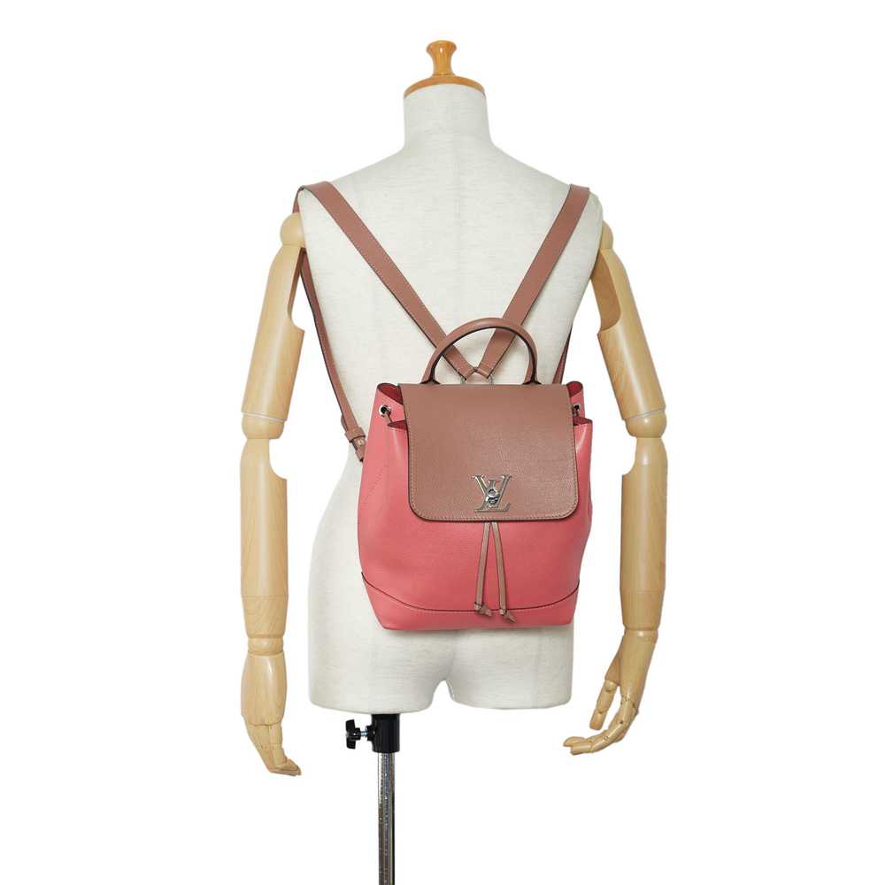 Product Details Louis Vuitton Pink Lockme Backpack - image 9