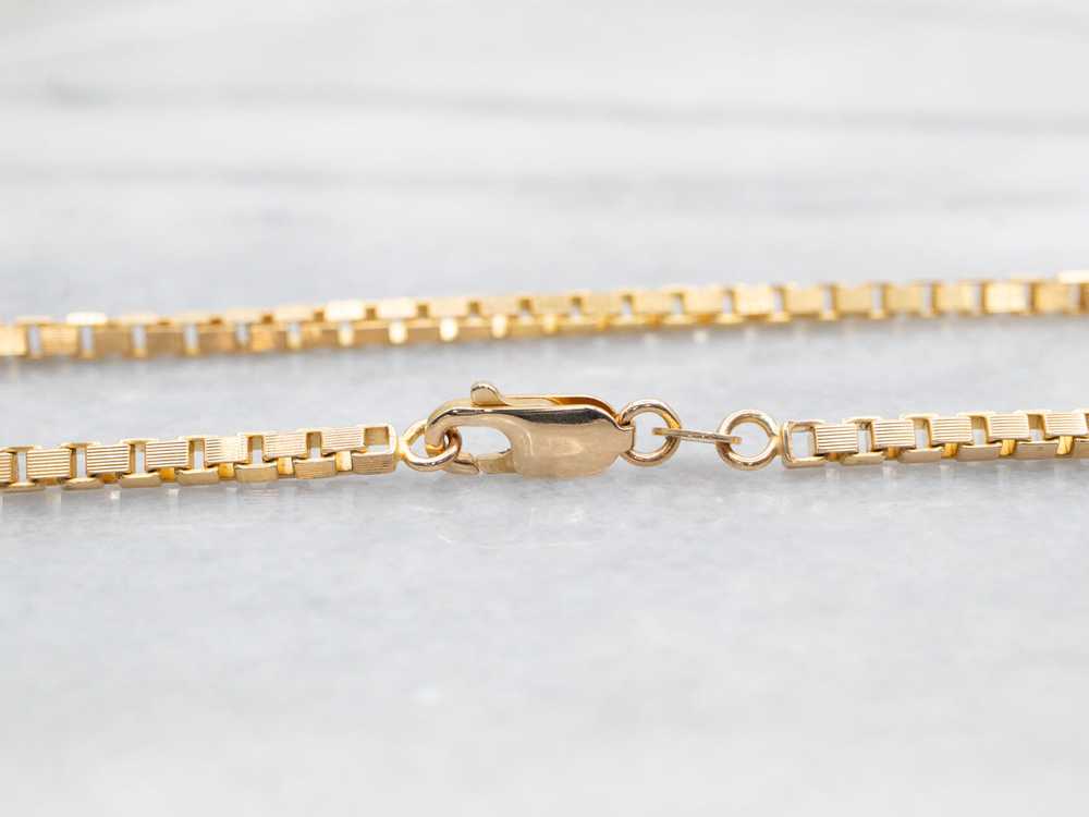 Yellow Gold Heavy Box Chain with Lobster Clasp - image 2