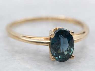 Classic Sapphire Solitaire Ring - image 1