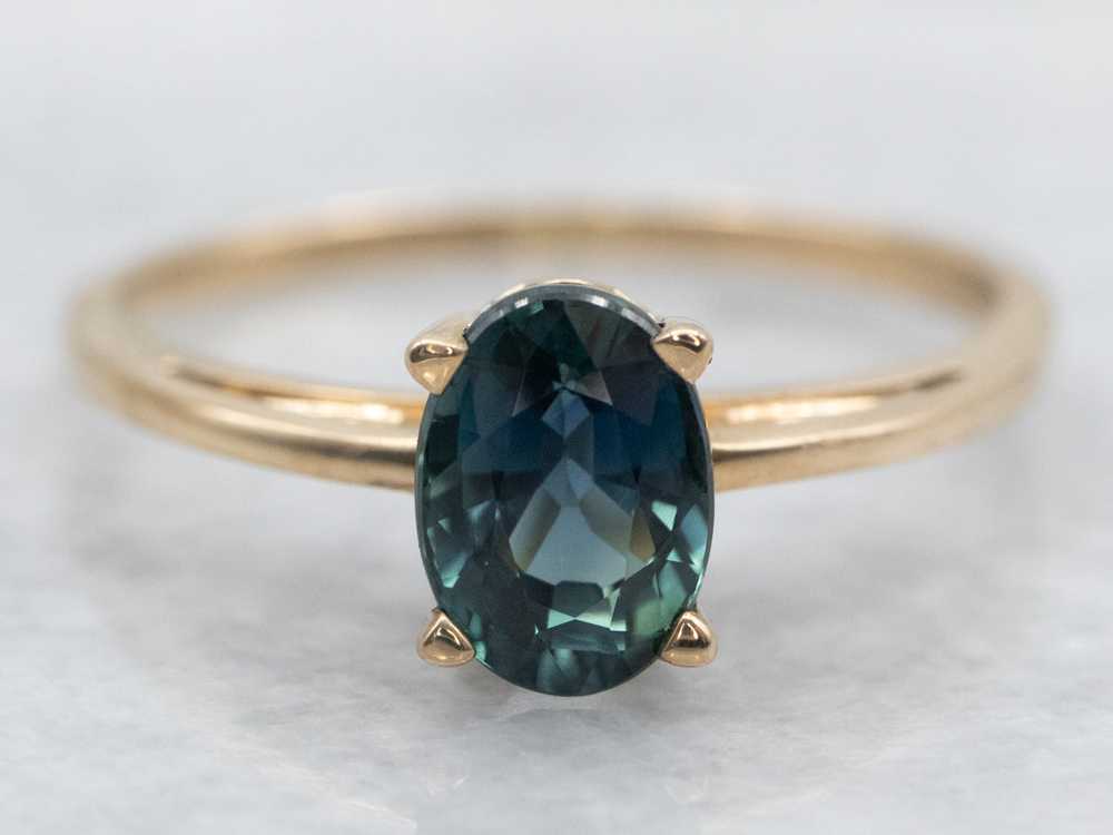 Classic Sapphire Solitaire Ring - image 2