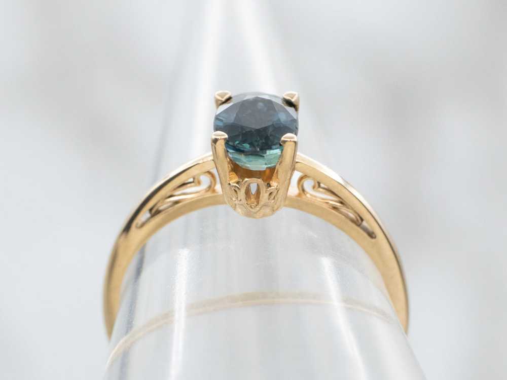 Classic Sapphire Solitaire Ring - image 3