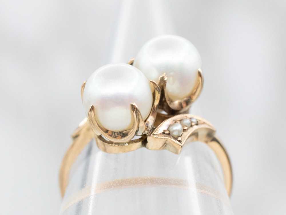Victorian Pearl Bypass Ring - image 3
