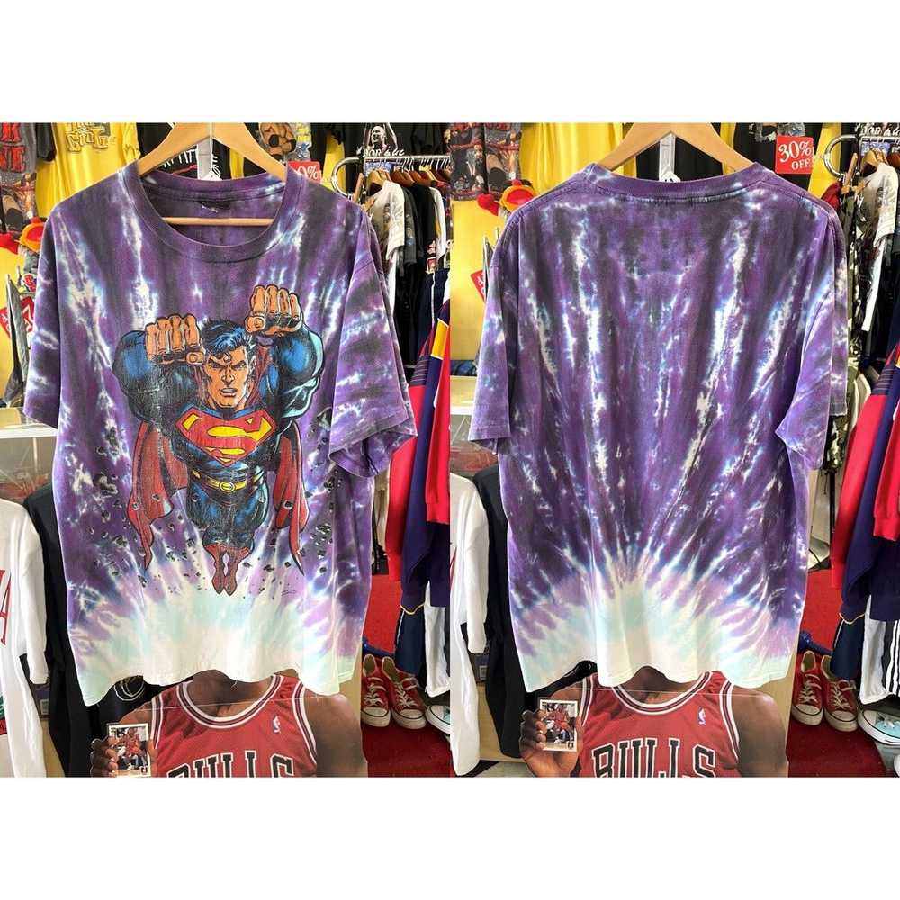 Changes 1997 Vintage DC Comics SUPERMAN Tie-Dye T… - image 1