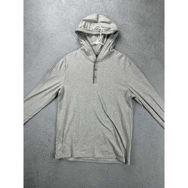 Express Shirt Adult Medium Grey Henley Hoodie T-S… - image 1