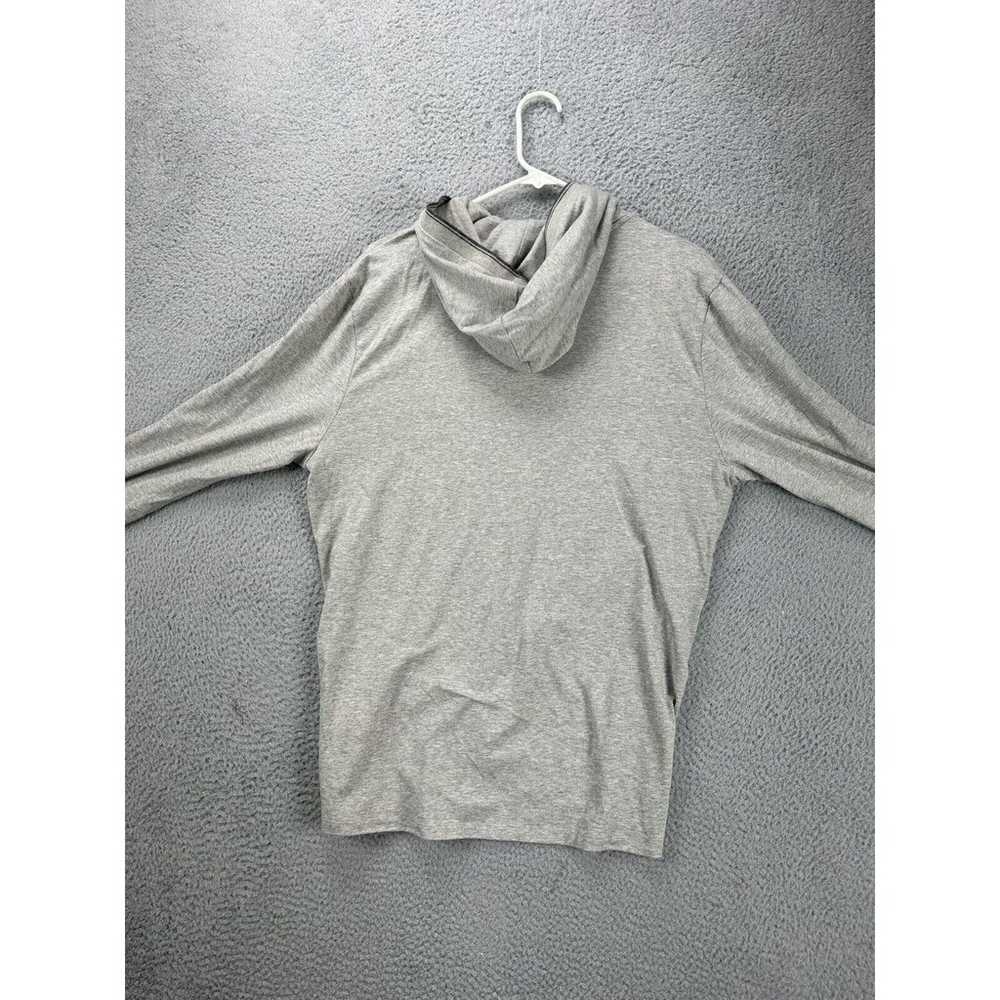 Express Shirt Adult Medium Grey Henley Hoodie T-S… - image 2