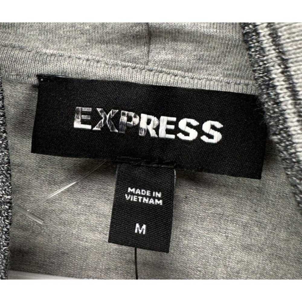 Express Shirt Adult Medium Grey Henley Hoodie T-S… - image 4