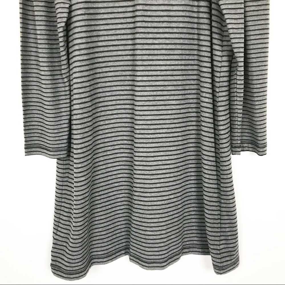 Loft Ann Taylor Loft Black/Gray Striped Lace Dres… - image 5