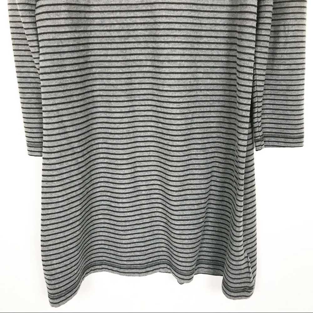 Loft Ann Taylor Loft Black/Gray Striped Lace Dres… - image 7
