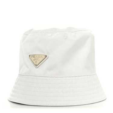 PRADA Nylon Bucket Hat M White
