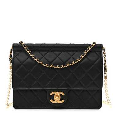 CHANEL Lambskin Quilted Large Pearl Chain Flap Ba… - image 1