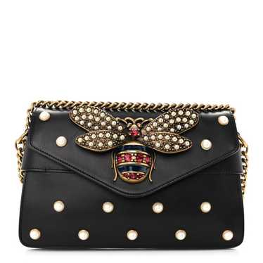 GUCCI Nappa Pearl Studded Mini Queen Margaret Broa