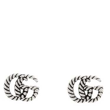GUCCI Sterling Silver Torchon Double G Earrings