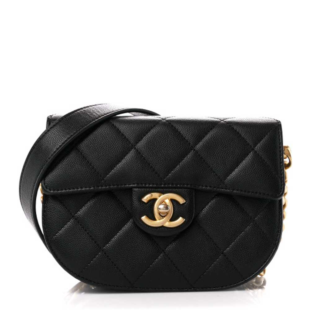 CHANEL Caviar Quilted Moon Messenger Black - image 1