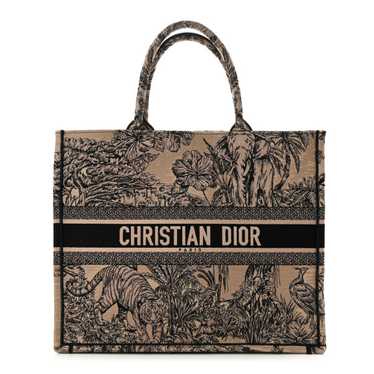 CHRISTIAN DIOR Canvas Embroidered Large Diorivier… - image 1