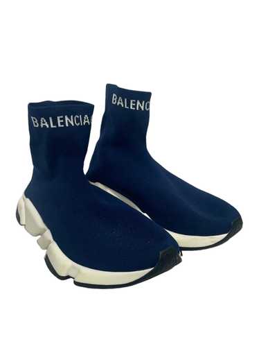 BALENCIAGA/Hi-Sneakers/EU 42/Cotton/NVY/Knit spee… - image 1