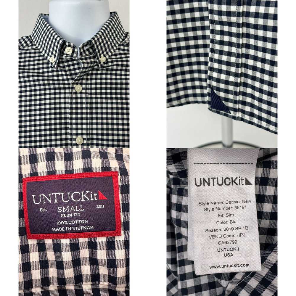 UNTUCKit UNTUCKit Shirt Mens Small Slim Fit Black… - image 4