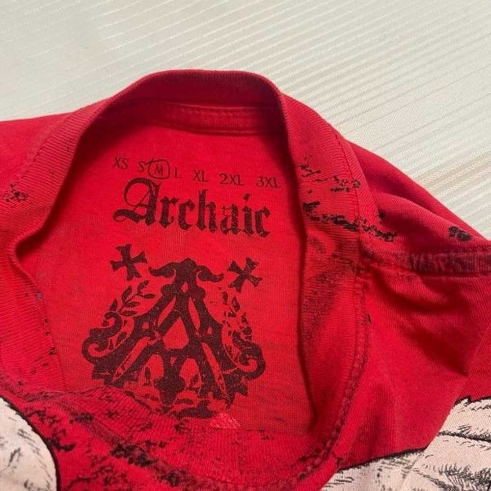 Archaic Affliction Red Short Sleeve T-Shirt Size … - image 4