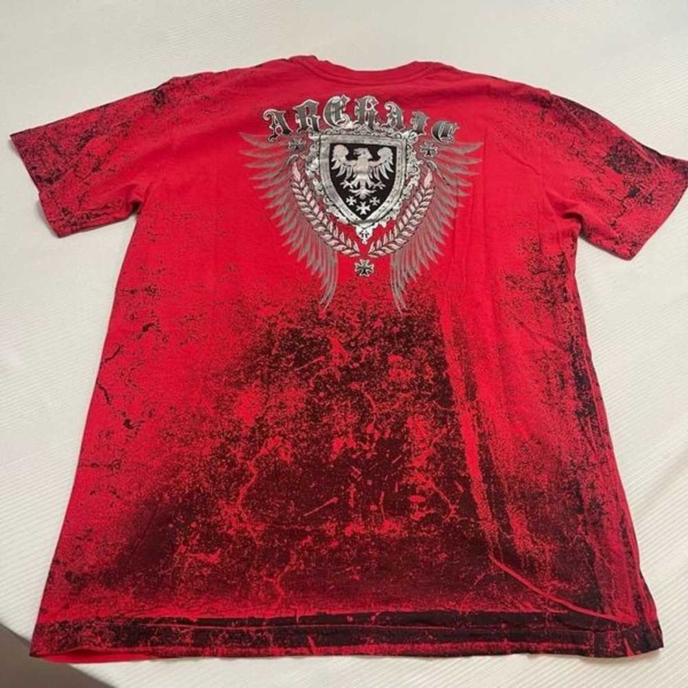 Archaic Affliction Red Short Sleeve T-Shirt Size … - image 5