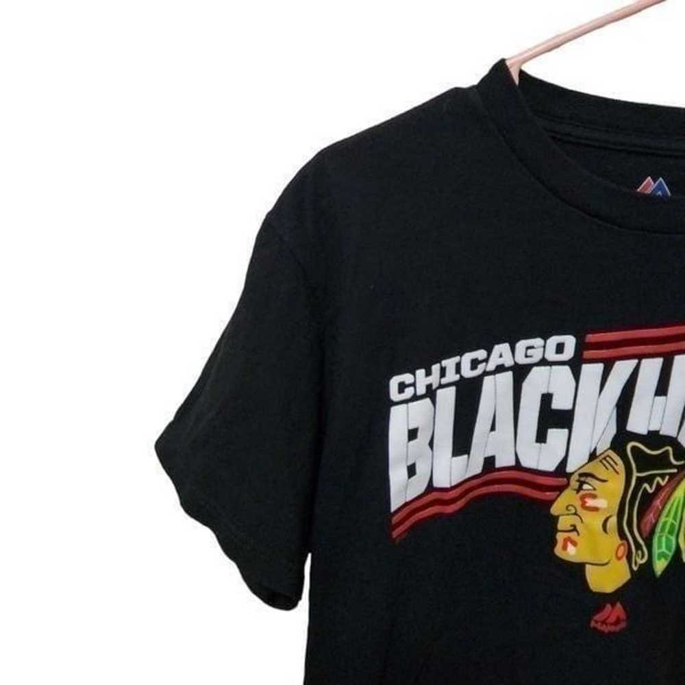 VINTAGE Chicago Blackhawks Hockey Majestic Medium… - image 3