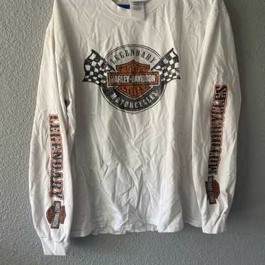 Long sleeve Vintage Harley Davidson T-shirt - L -… - image 1