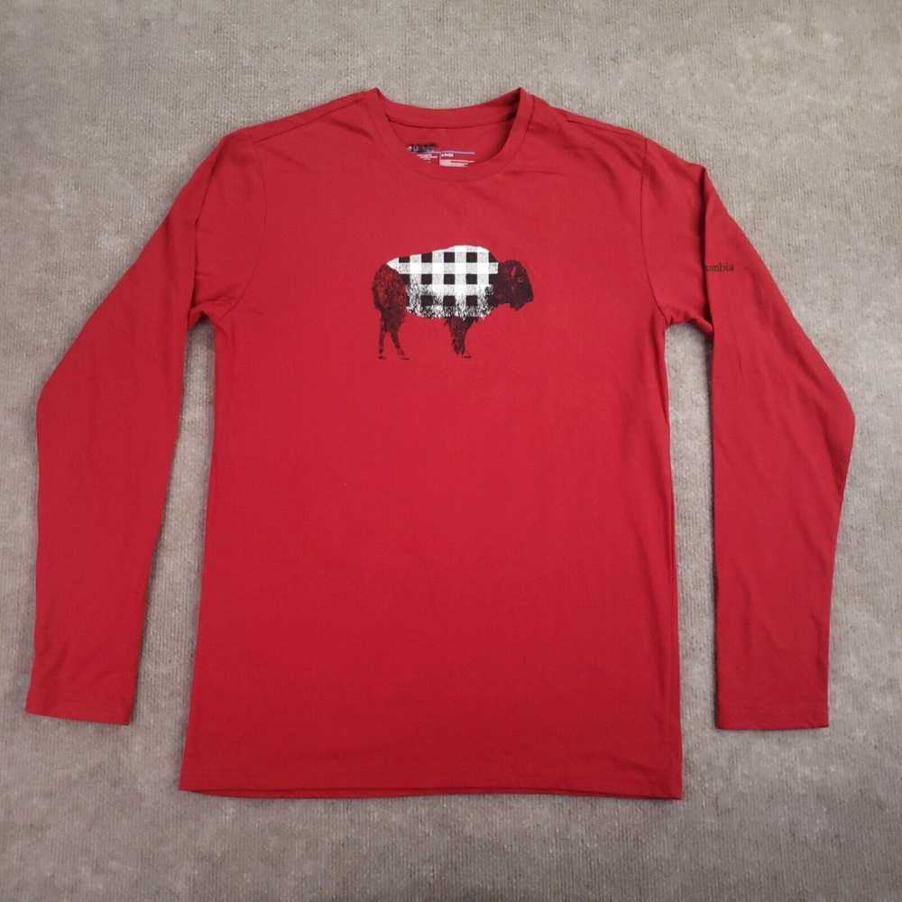 Vintage Columbia Shirt Womens Small Red Crew Neck… - image 2