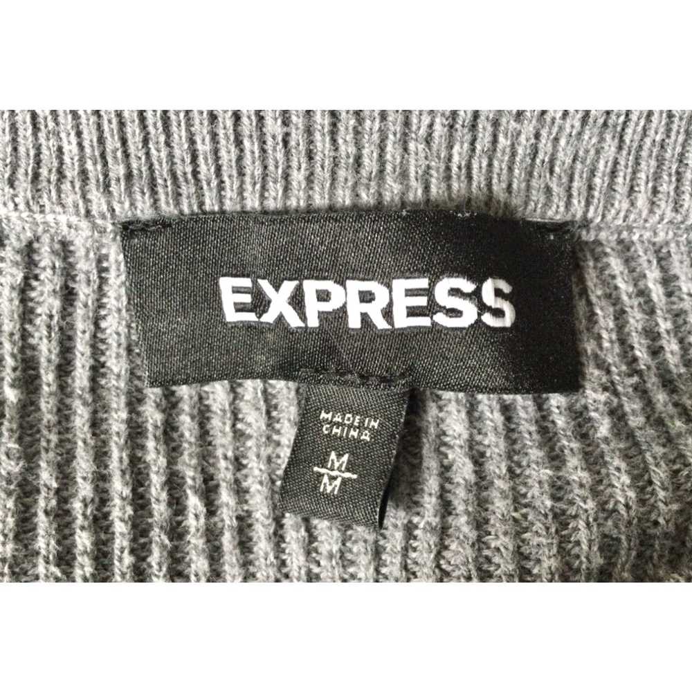 Express EXPRESS Mens Size M Gray Colorblock Ribbe… - image 3