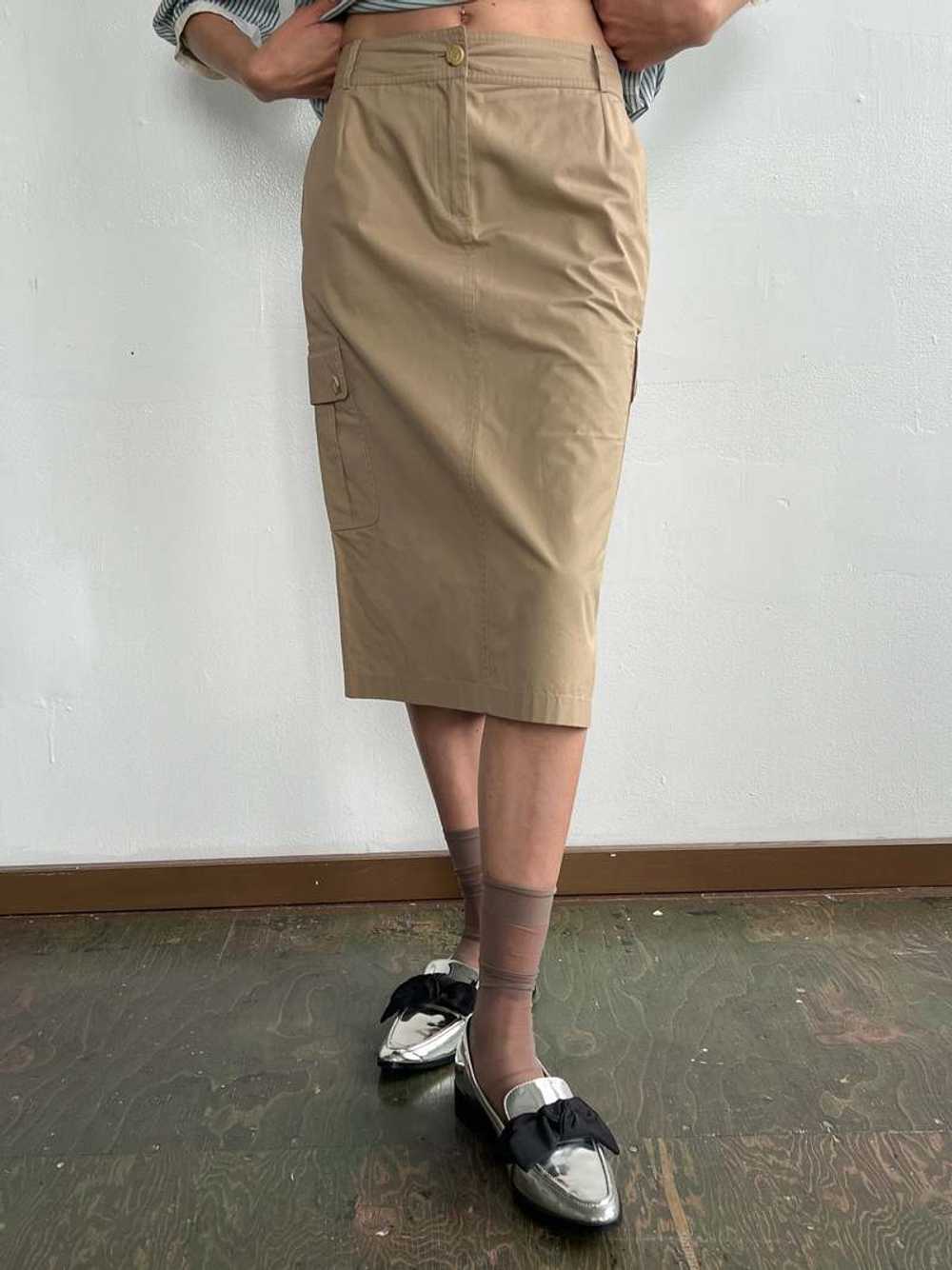 Vintage Celine Cargo Skirt - Khaki - image 2
