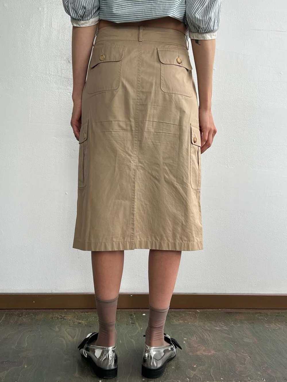 Vintage Celine Cargo Skirt - Khaki - image 3