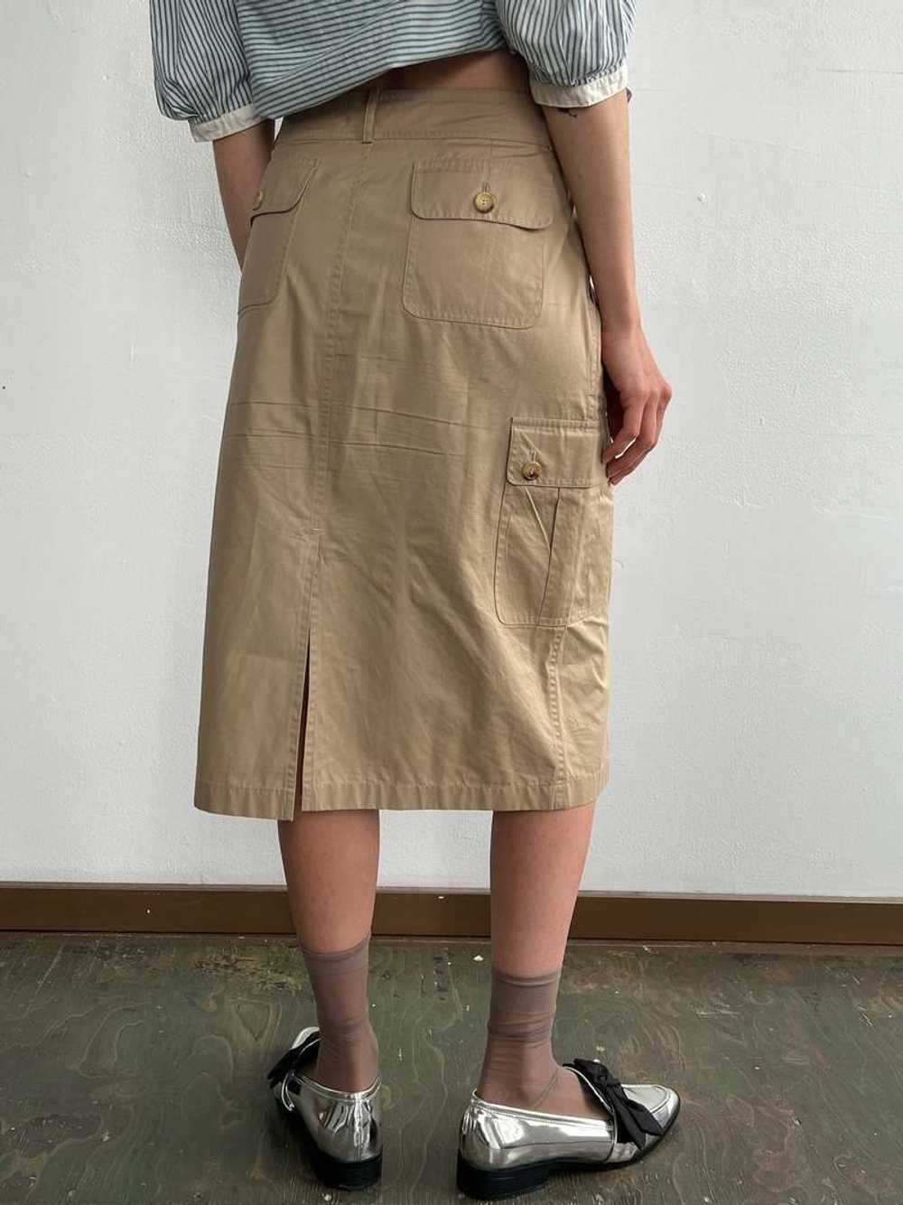 Vintage Celine Cargo Skirt - Khaki - image 4