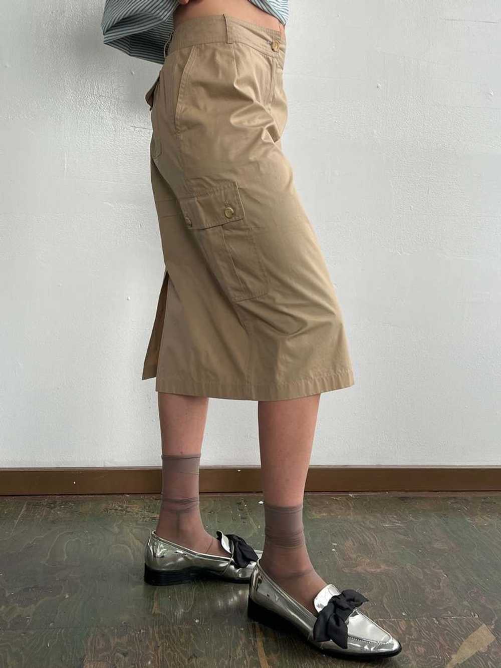 Vintage Celine Cargo Skirt - Khaki - image 5