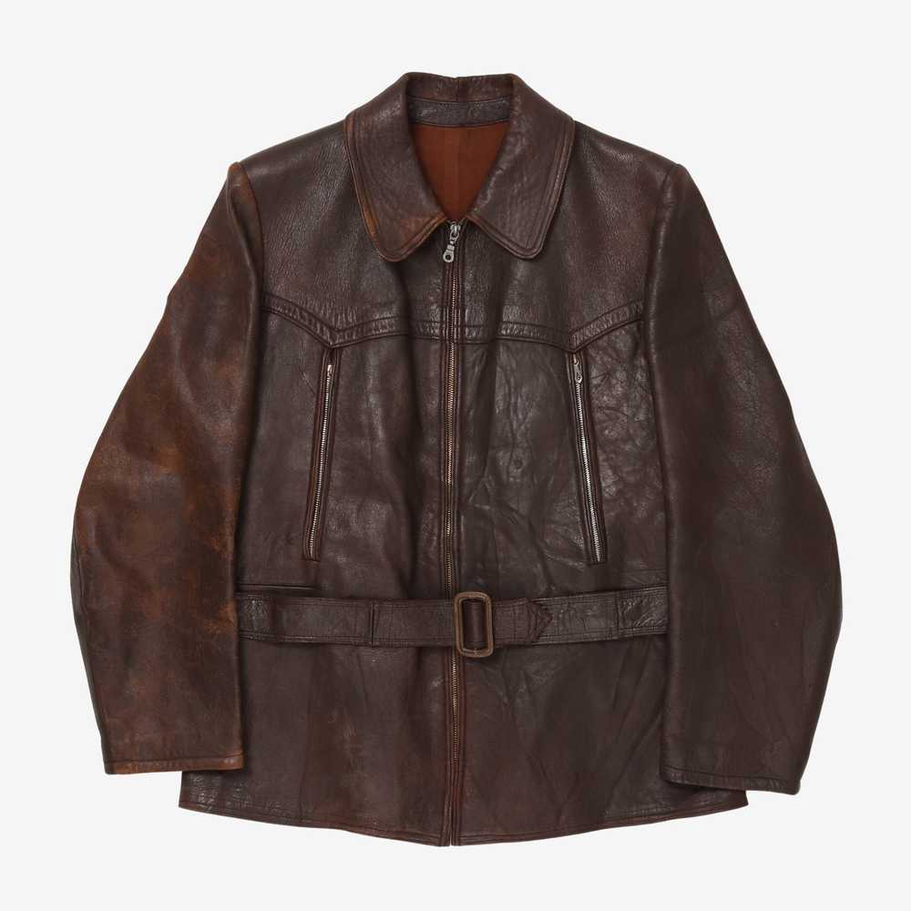 Vintage 1940s Leather Rider Jacket - image 1