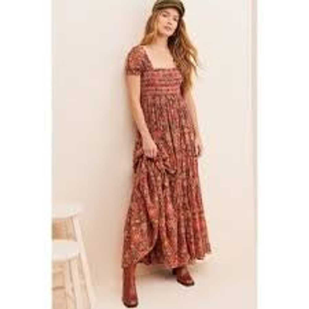 Free People Getaway Tiered Smocked Floral Maxi Dr… - image 4