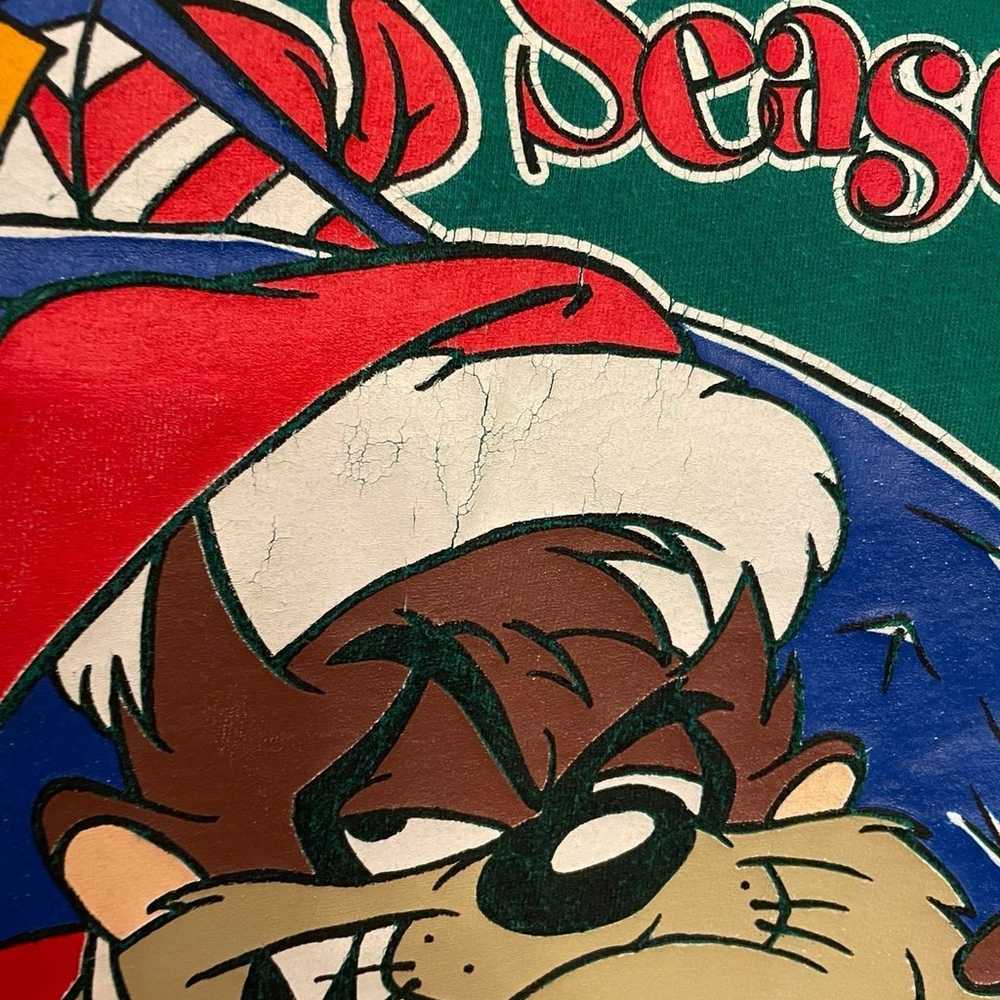 Vintage 90’s Looney Tunes TAZ “ Taz the Season “ … - image 4