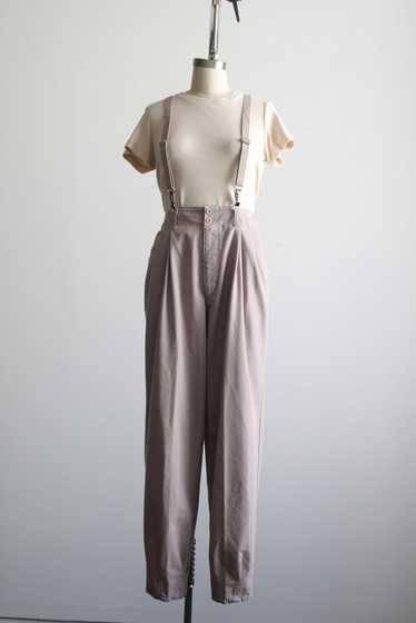 high rise suspender trousers