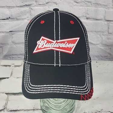 Budweiser Budweiser Logo Black Red Hat Adjustable… - image 1