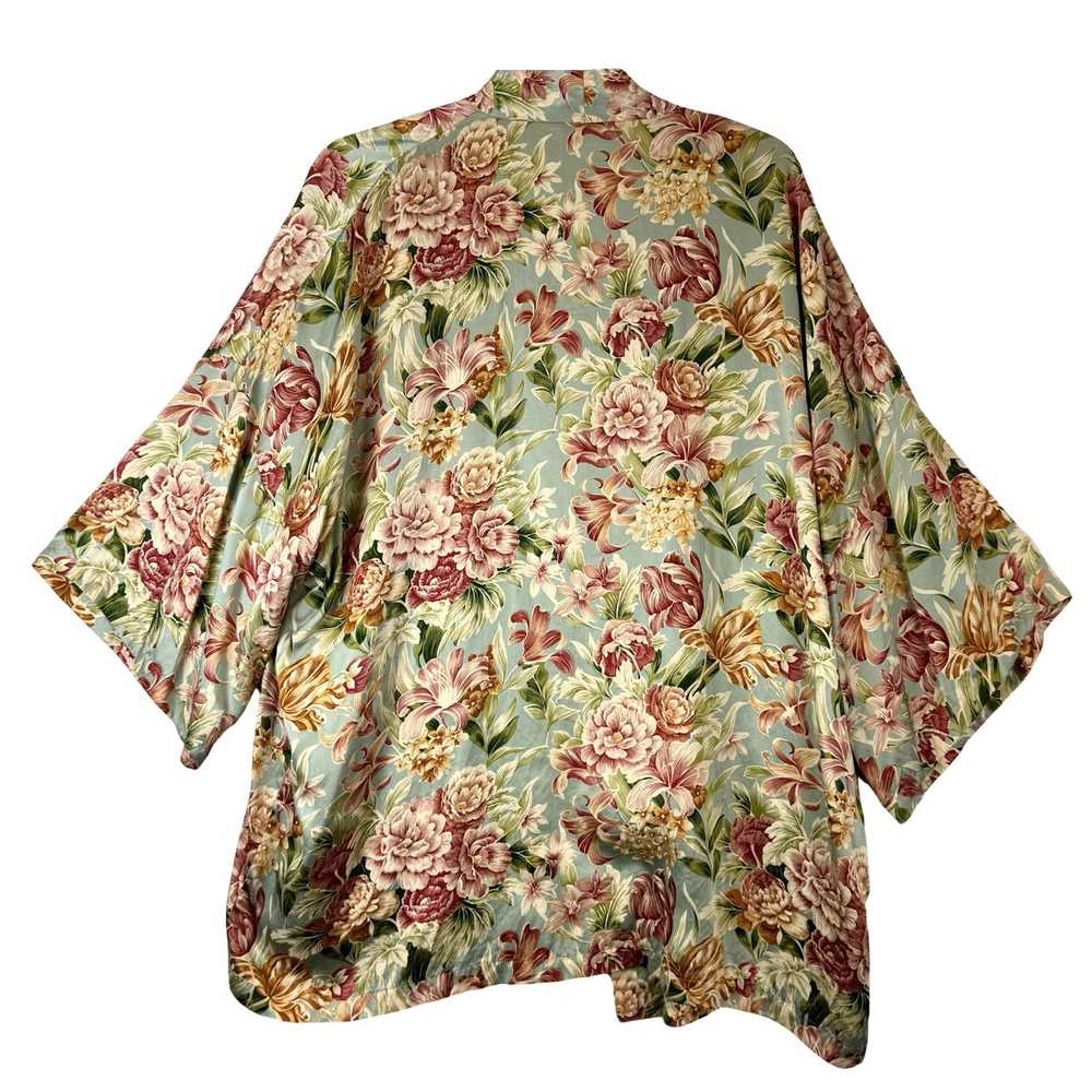 Vintage Treashe Floral Silk Robe - image 2