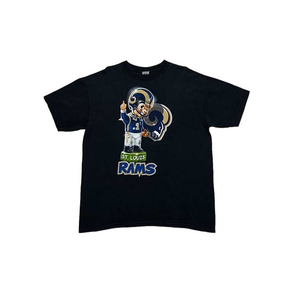 Y2K Saint Louis Rams Liquid Blue T-Shirt - image 1