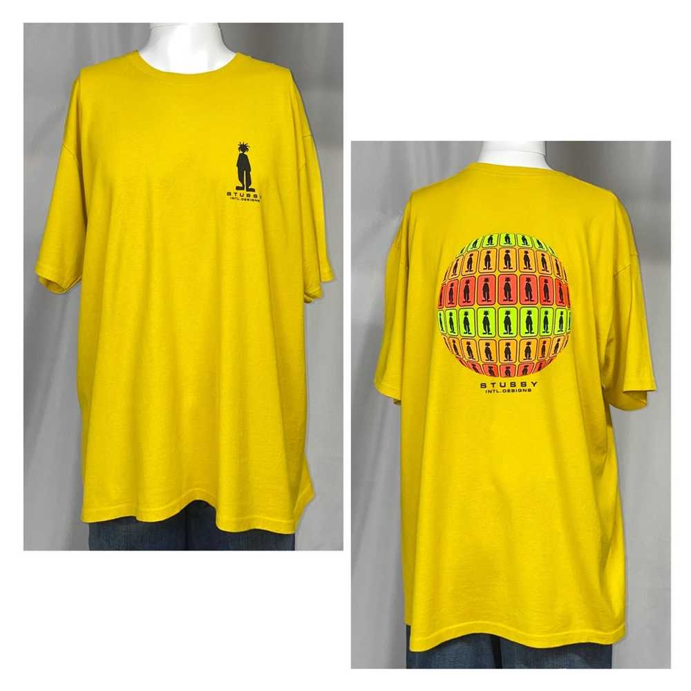 Stussy International Designs XL Mustard Yellow Gr… - image 1