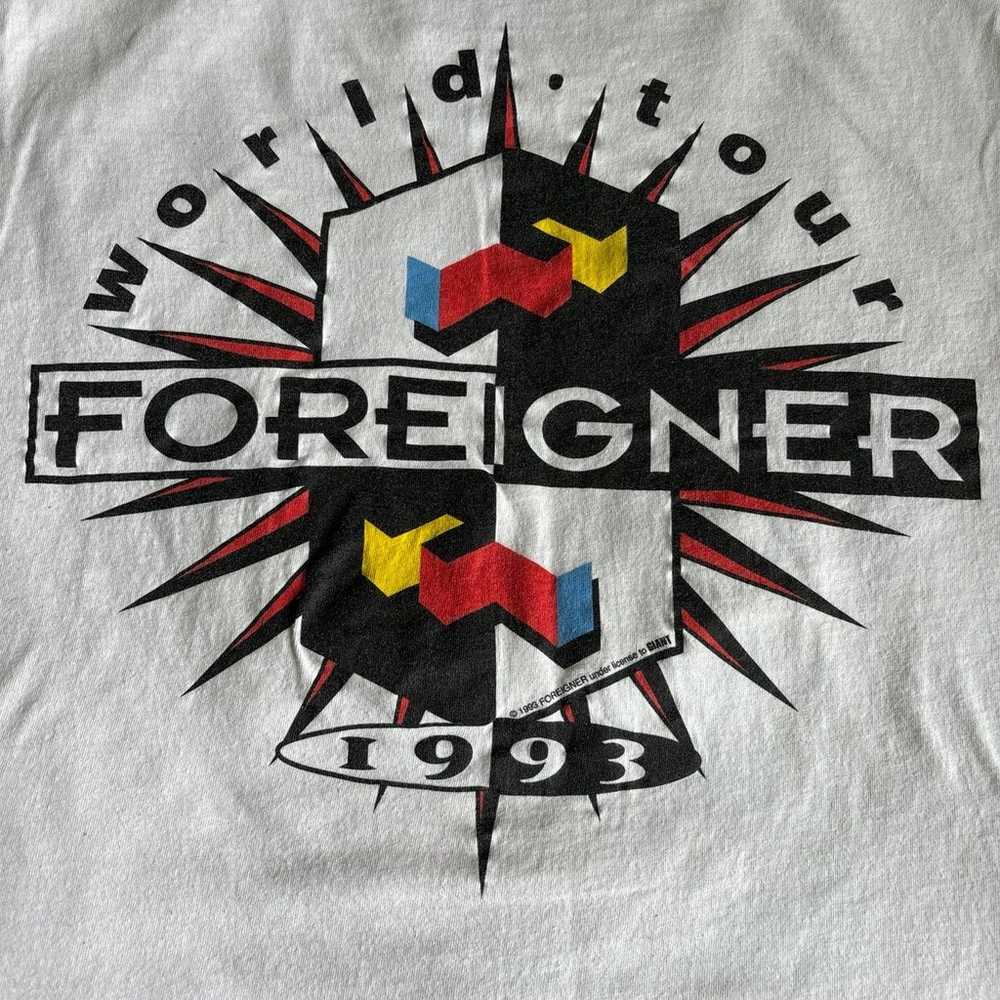 Vintage 1993 FOREIGNER World Tour Tshirt - image 4